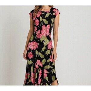Kauaiana Dress Womens M Hawaiian Floral Tropical Sheath Hawaii Resort Beach